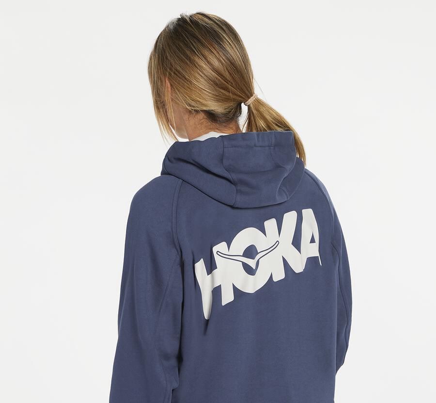 Sweat À Capuche Hoka One One Bondi Femme - Bleu Marine - TPC-864190